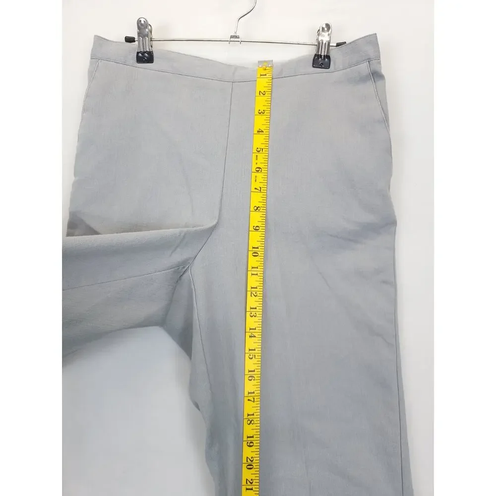 Alfred Dunner Pull-on Pants Proportioned Med Stretch Ramie Blend Women 12P‎ Gray